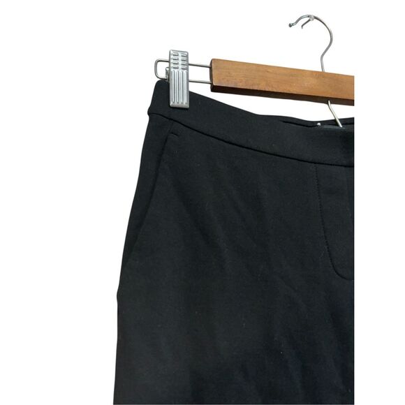 Black Pull On Ankle Pants Career Business Casual Minimalist Trousers - Picture 7 of 8